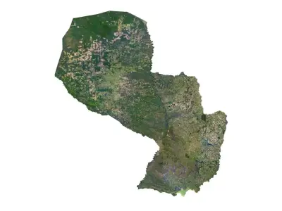 Paraguay Terrain 3D Map 3D model