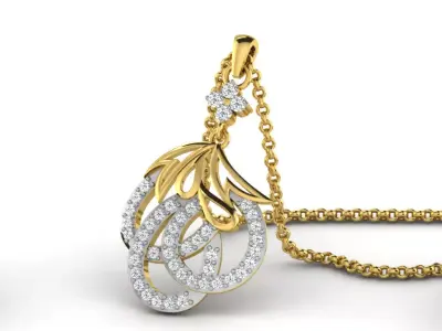 diamonds pendant 3D print model 48