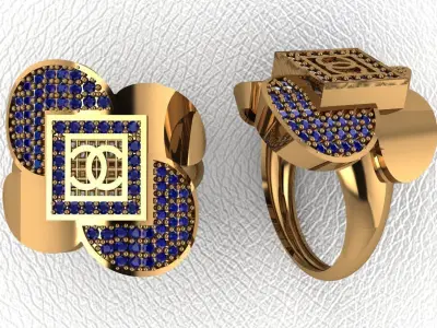 ring 93 pieces drawing 3d rihone ring rings ring models gold 3D print model