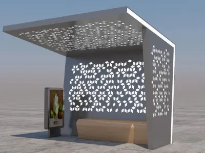 Bus Stop Modern 1 3D model