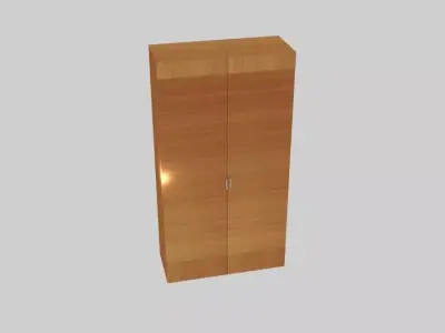 Exhibit Wood Wardrobe  Low-poly 3D model