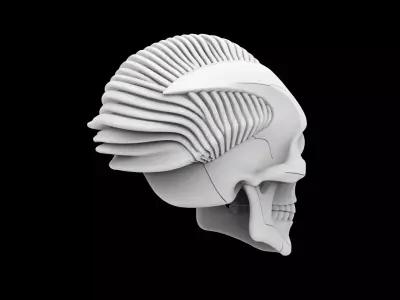 Alien Skull 3D print model 3D print model