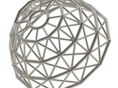 Premium Steel Dome Structure 3D print model