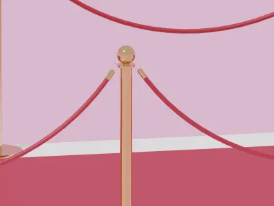 Cartoon Red Carpet 3D model