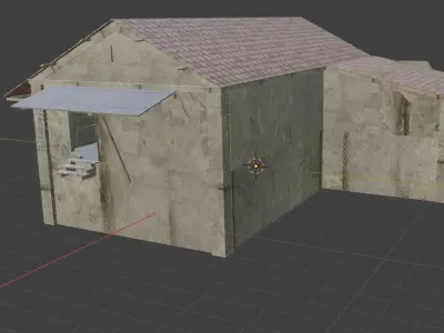 village building Low-poly 3D model get