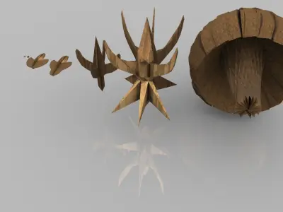 Heneturianer Pack 1 Low-poly 3D model