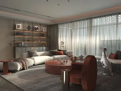 Living Room 3D model 145