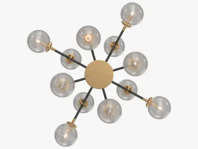 Sale Restoration Hardware Bistro Globe Clear Glass Chandelier 3D model