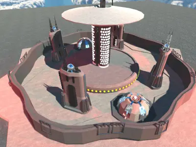 Sci-Fi Building 4 3D model
