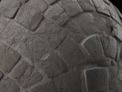 Pavement Materials 44- Eurofan Stone Paving  Sbsar Pbr Seamless Texture