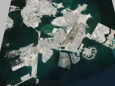 Cityscape Muharraq Bahrain 3D model