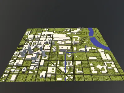 Downtown Indianapolis Indiana 3D model