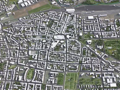 Bytom - City 3D Model Low-poly 3D model