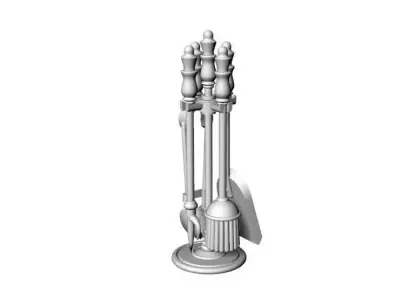 Dolls House Miniature Fireside Companion Set Poker 3D print model