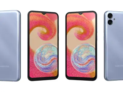 Samsung Galaxy A04e Light Blue High Poly 3D model