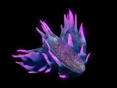 Alien Magic Fruit Low-poly 3D model