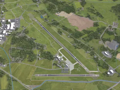 Vaasa - Airport - VAA Low-poly 3D model