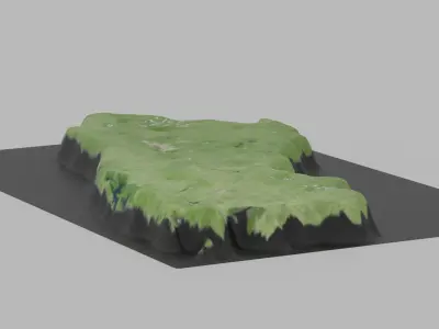 El Salvador Map Country Low-poly 3D model