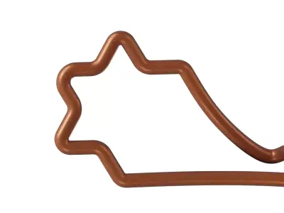 Copper Spiral Star Lamp Filament 3D model