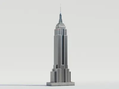NYC Empire State Building Low-poly 3D model