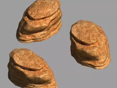 Desert - Mountain - Wind Stone 08 3D model