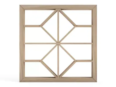Sorobandama square window frame - oak 3D print model