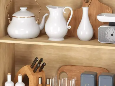 Kitchen accessories set 04 3D model