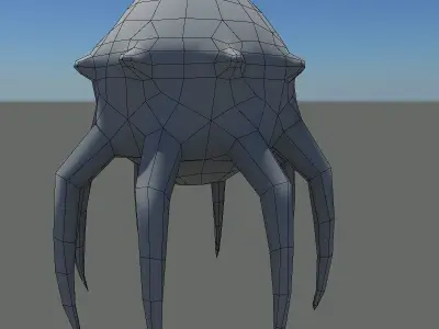 Alien mushroom Low-poly 3D model