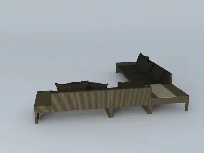 Exterior sectional set 3D model