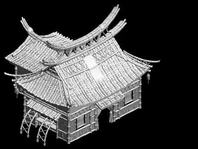 Game Architecture - He Shan Road House 3D model