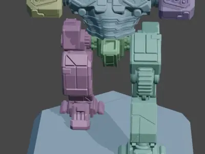 ChickenDog - Support Mecha 3D print model