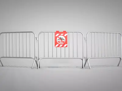Barrier Temporary Fencing 3D model