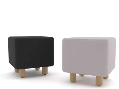 Two ottomans 3D model