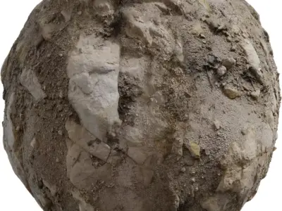 Layered Bedrock With Compact Soil PBR Texture Texture