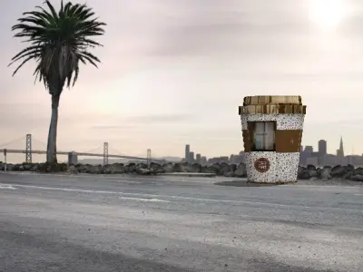 Coffeeshop Booth Cup 3D model