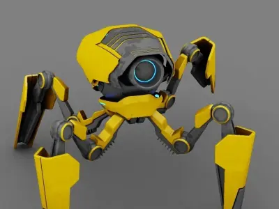 SPIDER DROID  Rigged character 3D model