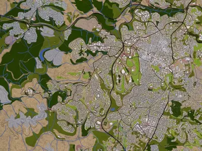 Jerusalem City Low-poly 3D model