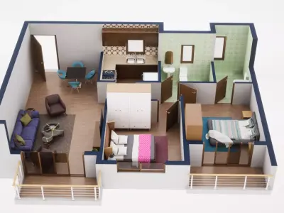 3D Floor Plan Model 33 3D model
