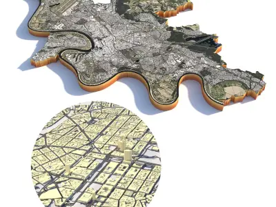 Dusseldorf City Germany 3D model