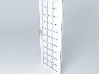Glass door Free 3D model