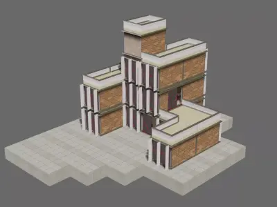 Modular building 3D model buy