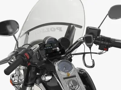  Classic Police Patrol Motorcycle USA 