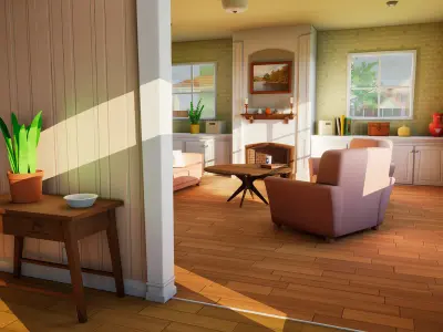 Cartoon House Vol1 - UE4 file only Low-poly 3D model