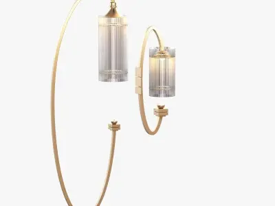 wall and floor eliptical lights 3D model