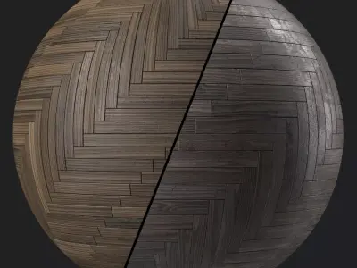 Parquet Materials 29- Parquet By Old Wood Damaged - Sbsar PBR 4k Texture