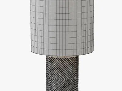 Etched Glass Table Lamp 3D model