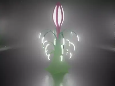 Stylish Lamp Alien plant design 3D model