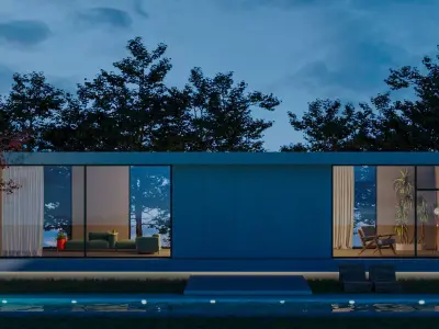Minimal Exterior Villa  3D model