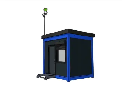 container guard shed 300cm x300xcm many formats 3D model