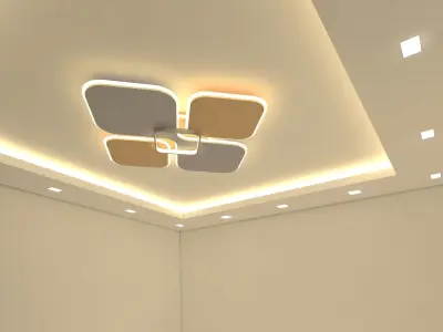 Ceiling chandelier Low-poly 3D model